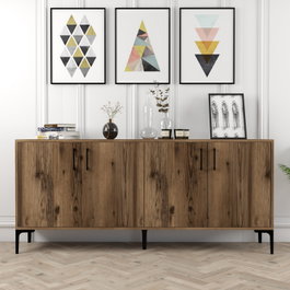 Hanah Home Consola Industrial Kiev - Walnut
